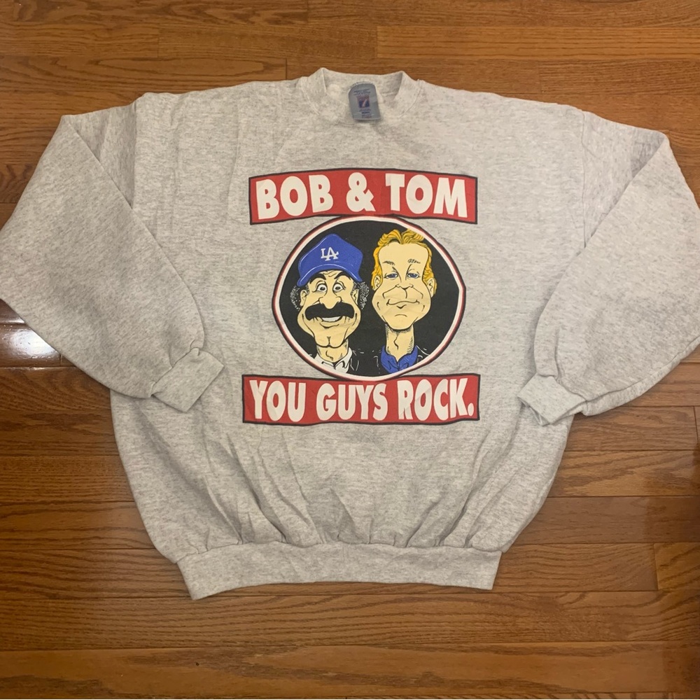 Vintage Bob & Tom You Guys Rock Logo 7 Sweatshirt size XL